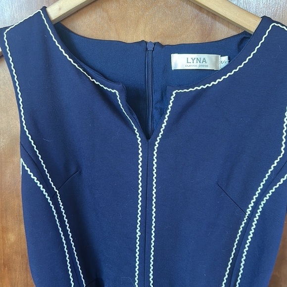 Adorable Lyna Dress Navy with White Accents Small Nautical Rockabilly Pinup - Picture 2 of 4